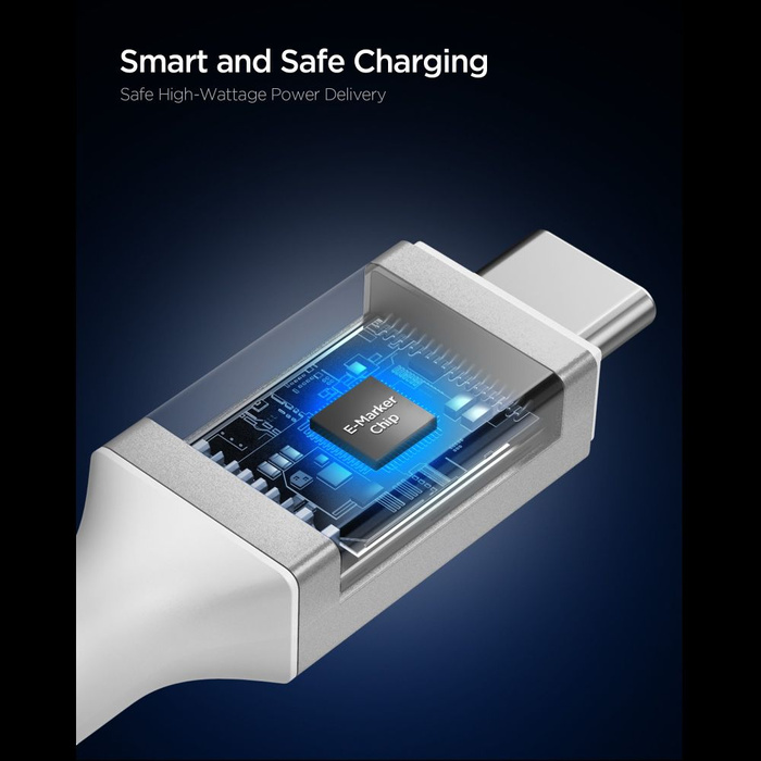 Spigen EB24015CC ESSENTIAL TYP-C KABEL 240W 150CM WEISS