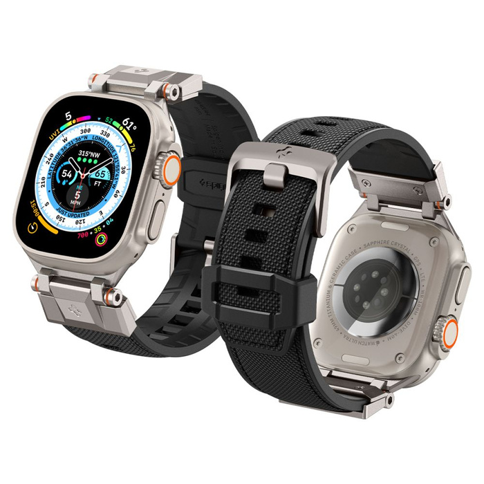 Řemínek Spigen DURAPRO Armor Apple Watch 4 / 5 / 6 / 7 / 8 / SE / ULTRA (42 / 44 / 45 / 49 MM) ČERNÝ