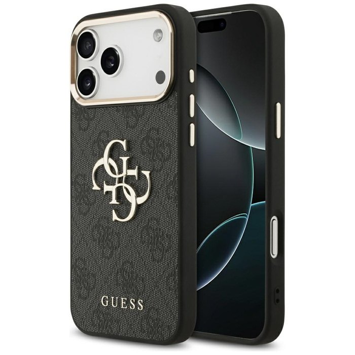 Etui Guess 4G Big 4G Classic Logo do     iPhone 17 Pro Max czarny złoty