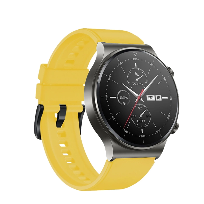 Silikonarmband für Huawei Watch GT 2/3/4/2 Pro/3 Pro/4 Pro/GT 2e 46 mm – Gelb