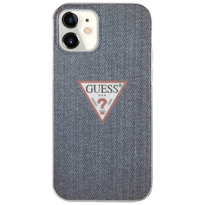Hülle GUESS Apple iPhone 12 Mini Jeans Kollektion GUHCP12SPCUJULDB Marineblau Hardcase