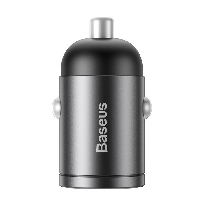 Mini nabíječka do auta BASEUS Tiny Star USB QC 3.0 30W šedá