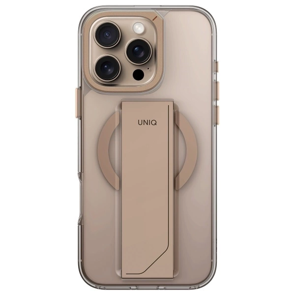 Etui UNIQ Heldro Max iPhone 16 Pro Max 6.9" Magclick Charging złoty/taupe gold