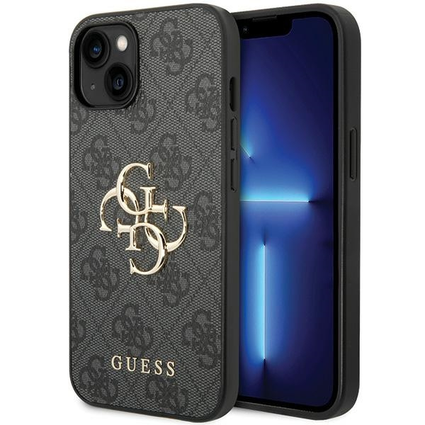 Etui Guess GUHCP15S4GMGGR iPhone 15 6.1" szary/grey hardcase 4G Big Metal Logo Case