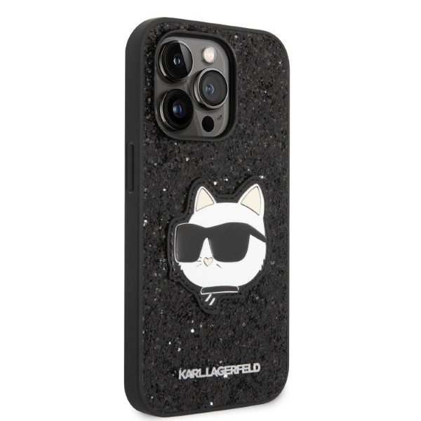 Karl Lagerfeld KLHCP14LG2CPK iPhone 14 Pro 6,1" black/black hardcase Glitter Choupette Patch