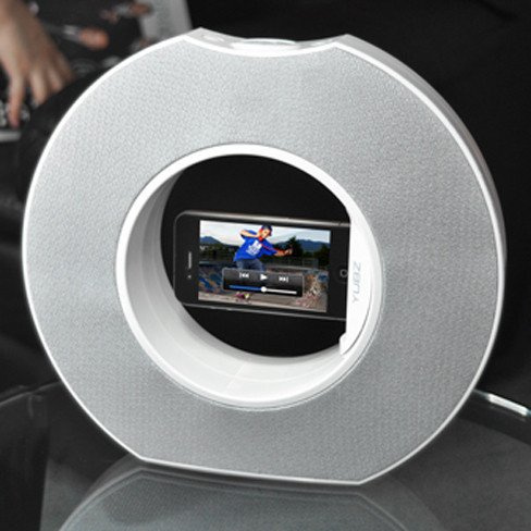 Enceintei YUBZ Haut-parleur rotatif Mini Jack 3.5mm iPhone 4 4S Ipod