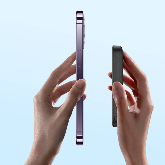 Baseus Mini Power Bank Magnetico con MagSafe 15W / PD QC 20W 10000mAh Nero (Overseas Edition) + Cavo Serie Xiaobai USB-C - USB-C 60W 3A 0.5m Nero