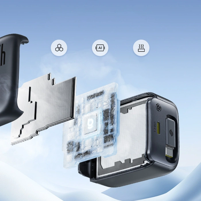 Ładowarka sieciowa Baseus EnerCore CJ11 45W z portem USB-C i ze zwijanym kablem USB-C - czarna