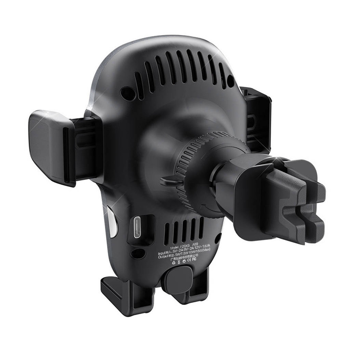 Dudao support voiture avec chargeur sans fil Qi intégré 15W gris (F20xs)