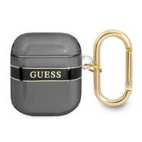Hülle GUESS Apple AirPods Abdeckung Riemen Sammlung Schwarz Case