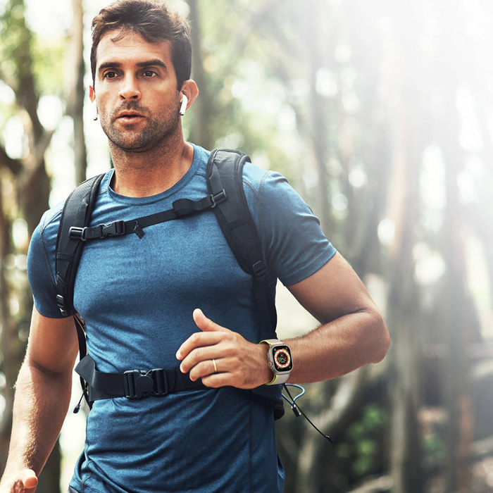 Sportovní řemínek na suchý zip pro Apple Watch Ultra/8/7/6/SE/5/4/3/2/1 (42, 44, 45, 49 mm) Dux Ducis Strap YJ verze – žluto-béžová