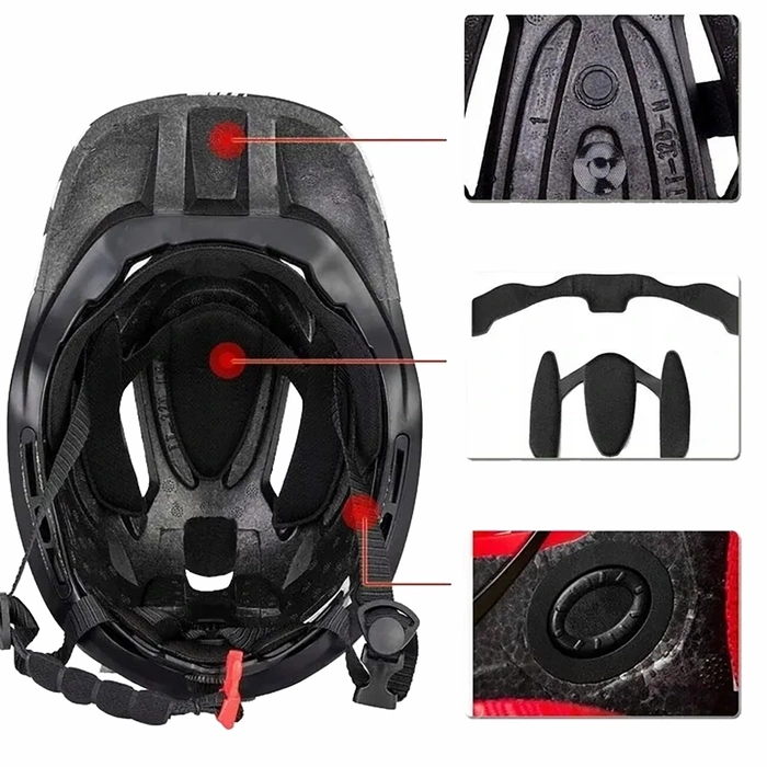 Rockbros TT-32SBPP-S children&#39;s bicycle helmet with detachable chinbar, size S - purple-pink