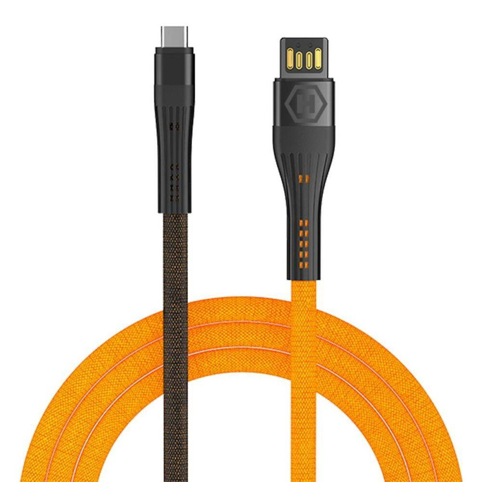 Kabel Hammer USB-C 1,2 m 3A oranžový