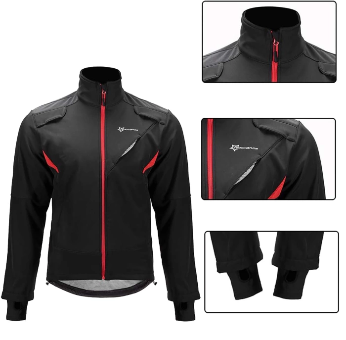 Rockbros YPW021 winddichte Radsportjacke, Größe XL – Schwarz