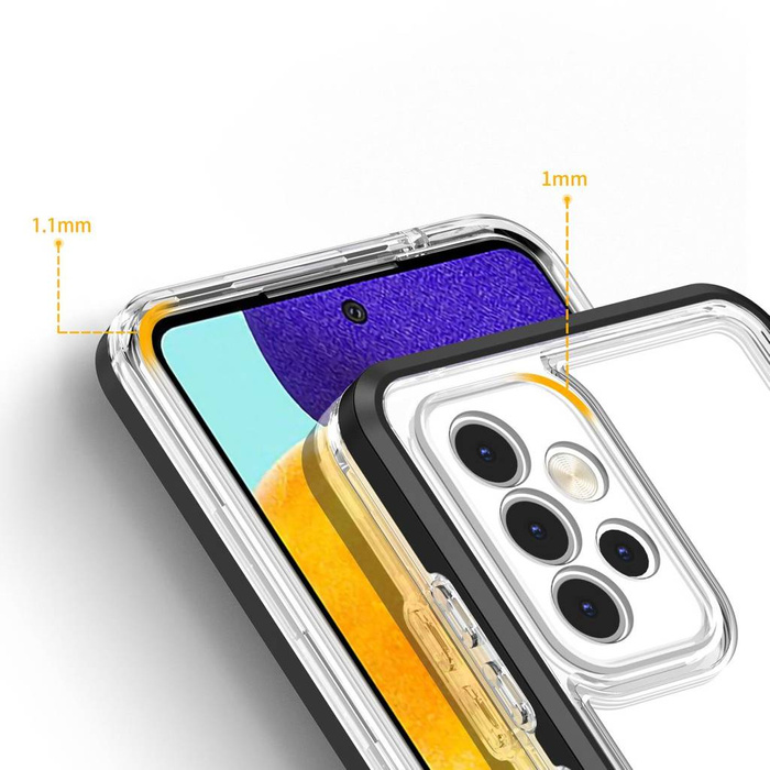 Klare 3in1 Hülle für Samsung Galaxy A33 5G Frame Gel Cover Schwarz