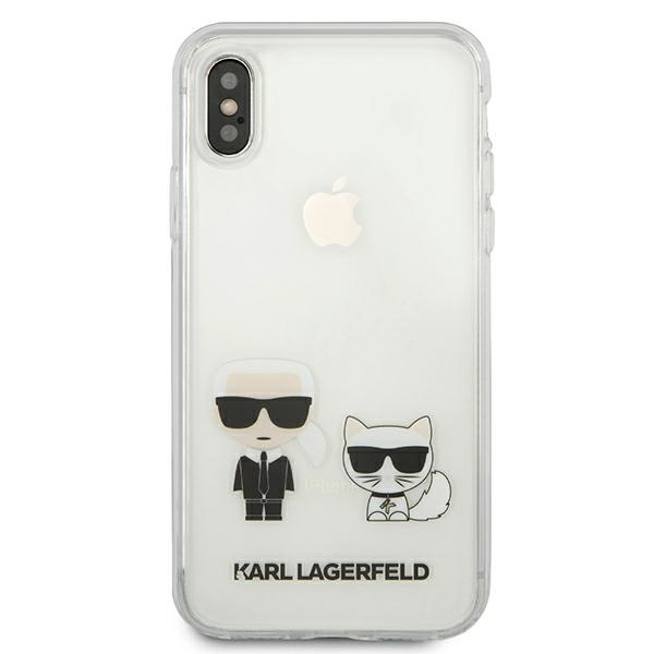Case KARL LAGERFELD Apple iPhone Xs Max Transparent Karl &amp; Choupette Clear Hardcase