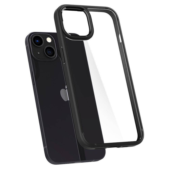 Coque iPhone 13 Spigen Ultra Hybrid MATTE Noir Case + Verre trempé Couverture complète Spigen