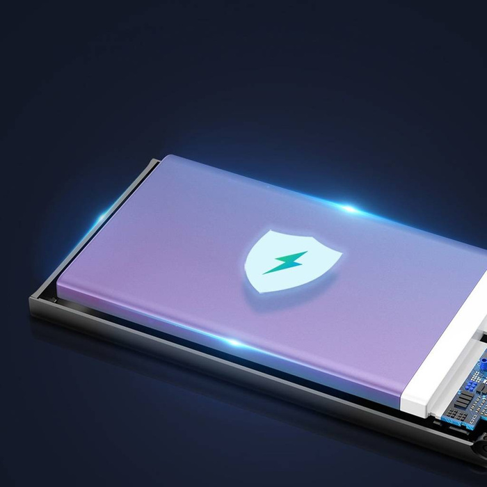 Baseus Adaman Kovová powerbanka s rychlým nabíjením 10000mAh 22,5W (Overseas Edition 2021) černá + kabel USB-A - USB-C 3A 0,3m černá