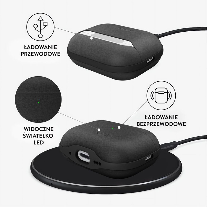 TECH-PROTECT NATURALFIT APPLE AIRPODS PRO 3 BLACK