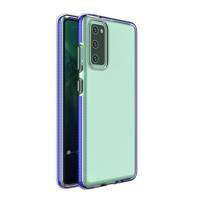 Ressort Case gel cover coque avec cadre coloré pour Samsung Galaxy A72 4G bleu foncé