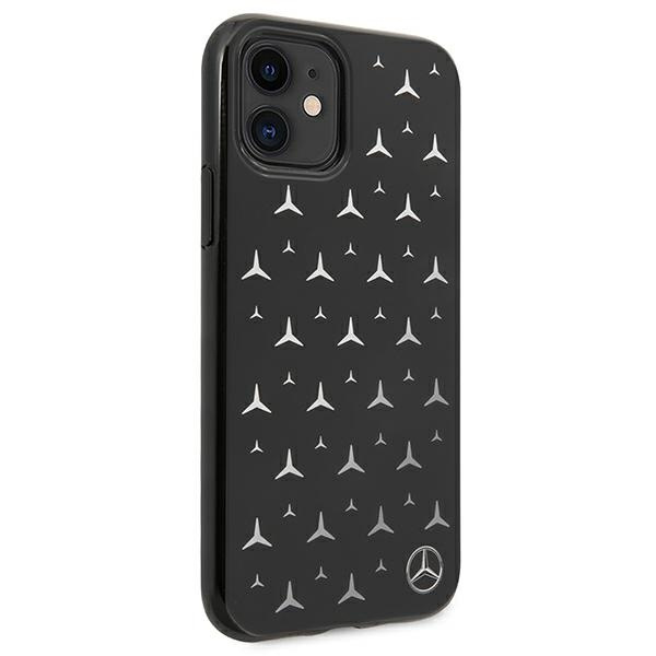 Pouzdro Apple iPhone 11 Silver Stars Pattern Black pevné Case