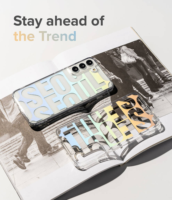 Ringke Fusion Design blindé coque housse avec cadre en gel Samsung Galaxy S22+ (S22 Plus) transparent (Séoul) (F593R89)