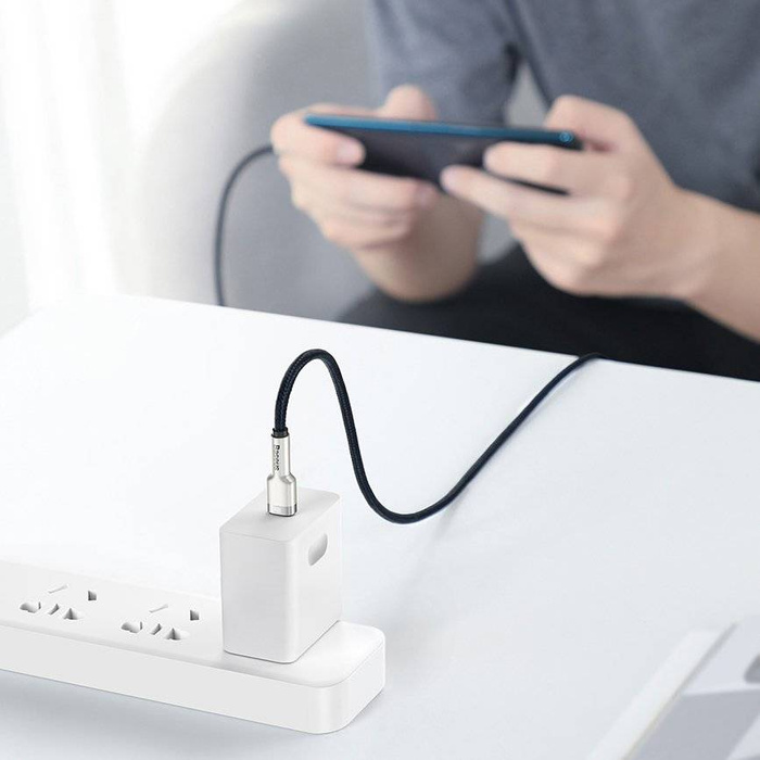 Baseus Cafule Kovový datový kabel USB Typ C - USB Typ C 100 W (20 V / 5 A) Napájení 2 m zelený (CATJK-D06)