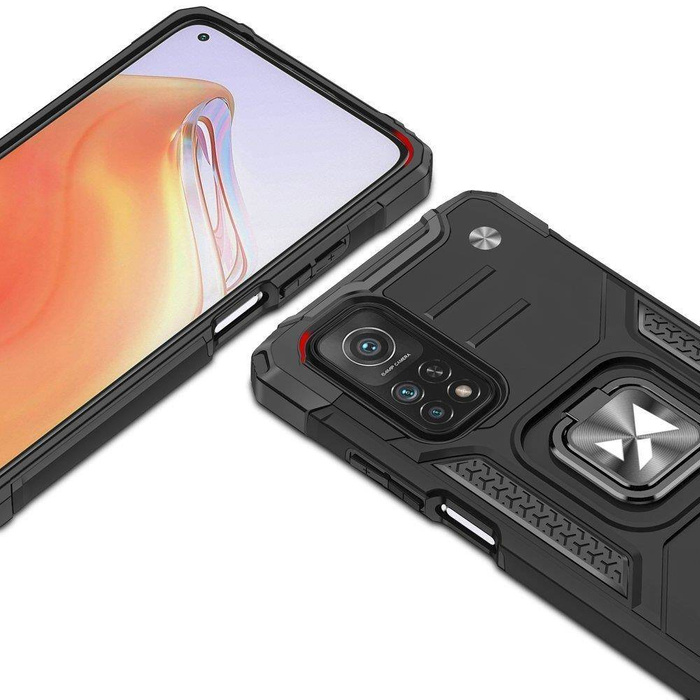 Wozinsky Ring Armor páncélozott hibrid tok borító + mágneses tartó Xiaomi Redmi Note 11 / 11T 5G / Poco M4 Pro 5G kék