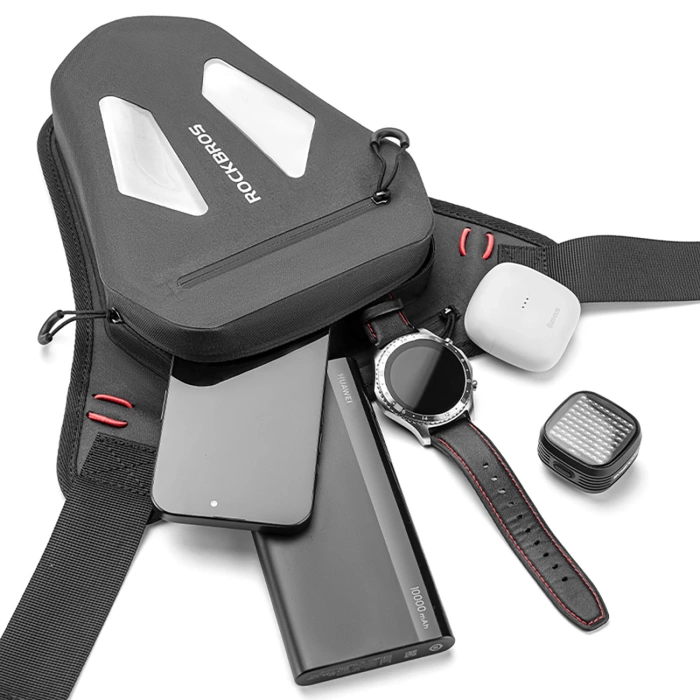 Rockbros Motorradtasche für Beine, Oberschenkel, Taille, Schulter, Schwarz