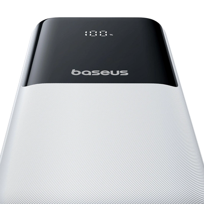 Powerbank Baseus Lipow 20000mAh 22,5W z dwoma wbudowanymi kablami z dodatkowym kablem Baseus Simple USB-A - USB-C 3A 20cm - biały
