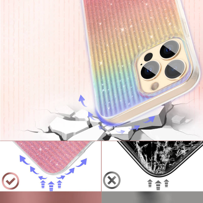 Kingxbar Travel Series Luxury Elegant Case für iPhone 13 Pro Orange (Sonnenuntergang)