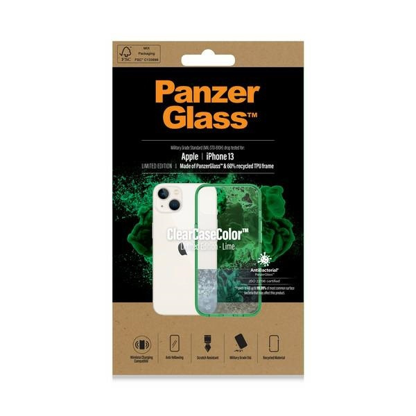 PanzerGlass ClearCase iPhone 13 6.1" Antibakteriell Militärgrad Kalk 0334