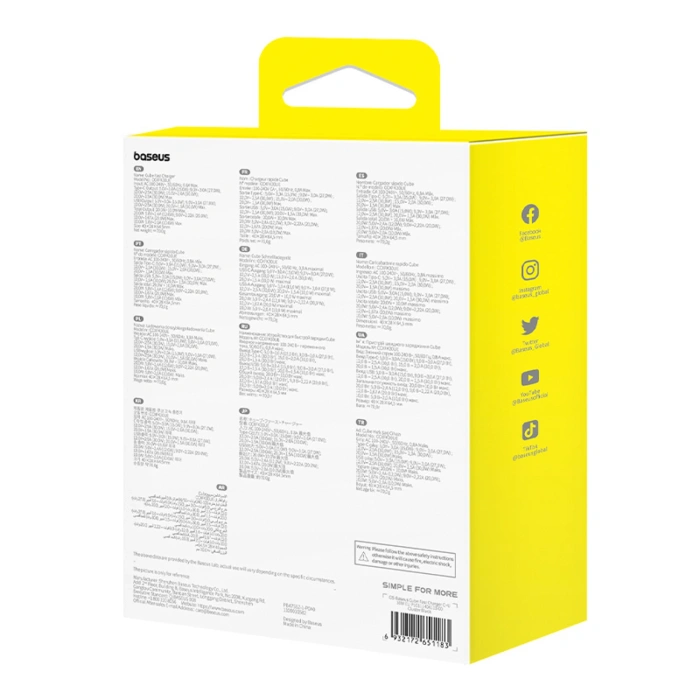 Ładowarka sieciowa Baseus Cube Pro 30W USB-C USB-A - czarna