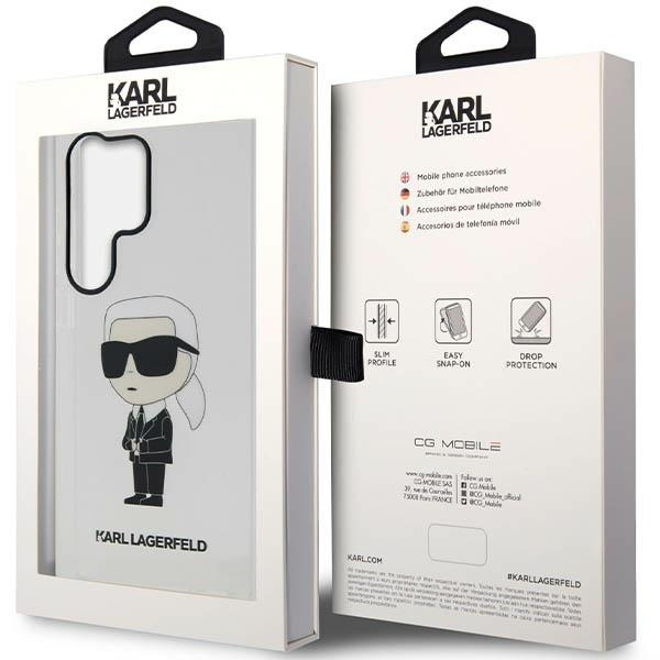 Obal Karl Lagerfeld Klhcs23lhniktct S23 Ultra S918 Transparent Hardcase Ikonik Karl Lagerfeld Case