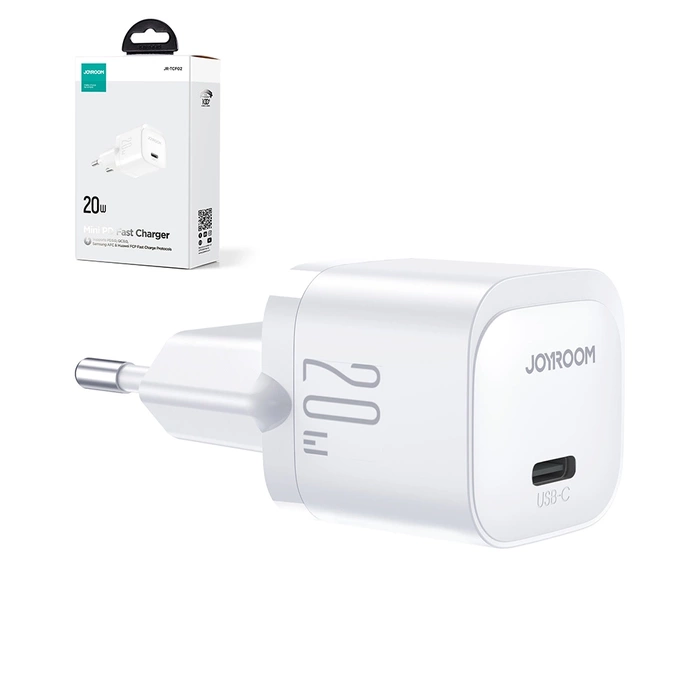Mini cargador USB C 20W PD Joyroom JR-TCF02 | Blanco