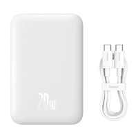 Baseus Magnetic Mini Air PPCXM06A 6000mAh 20W Powerbank mit Simple Series USB-C Kabel - Weiß