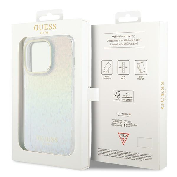Etui Guess GUHCP14LHDECMI iPhone 14 Pro 6.1" wielokolorowy hardcase IML Faceted Mirror Disco Iridescent Case