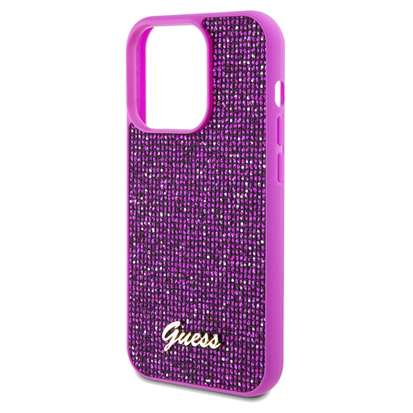 Etui Guess GUHCP14LPMSDGSF iPhone 14 Pro 6.1" fuksja/fuschia hardcase Disco Metal Script Case