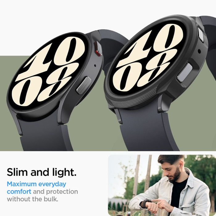 Funda Spigen Liquid Air Samsung Galaxy Watch 6 (44 MM) MATTE Negro Case