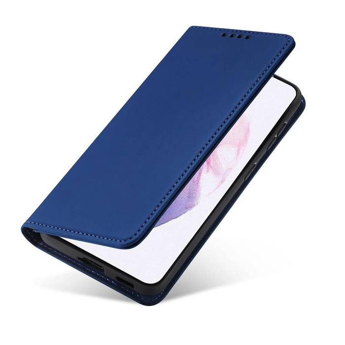 Pouzdro na magnetické karty pro Samsung Galaxy S22 + (S22 Plus) Pouch Peněženka Držák na karty Modrý