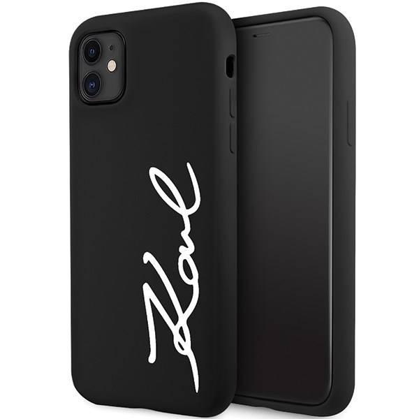 Karl Lagerfeld KLHCN61SKSVGK iPhone 11 / Xr 6.1" negro/negro durocase Silicona Signature