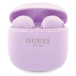 Guess headphones Bluetooth GUTWST26PSU TWS + docking station purple/purple Classic EST Logo