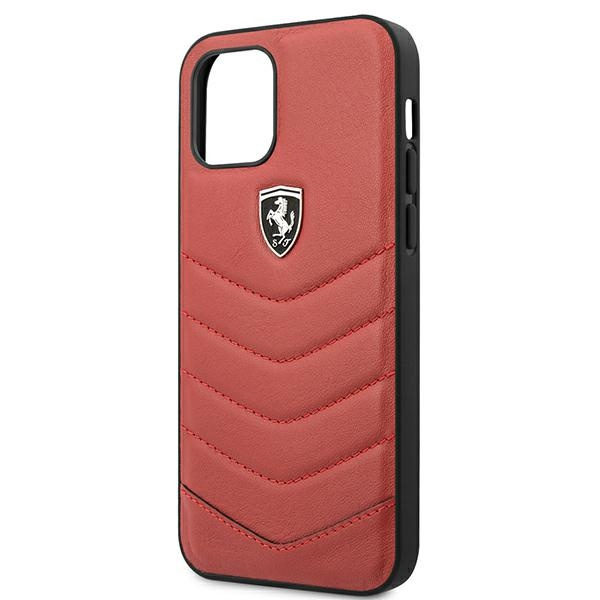 Hülle Ferrari FEHQUHCP12MRE iPhone 12/12 Pro rot/rot Hardcase Off Track Gesteppt