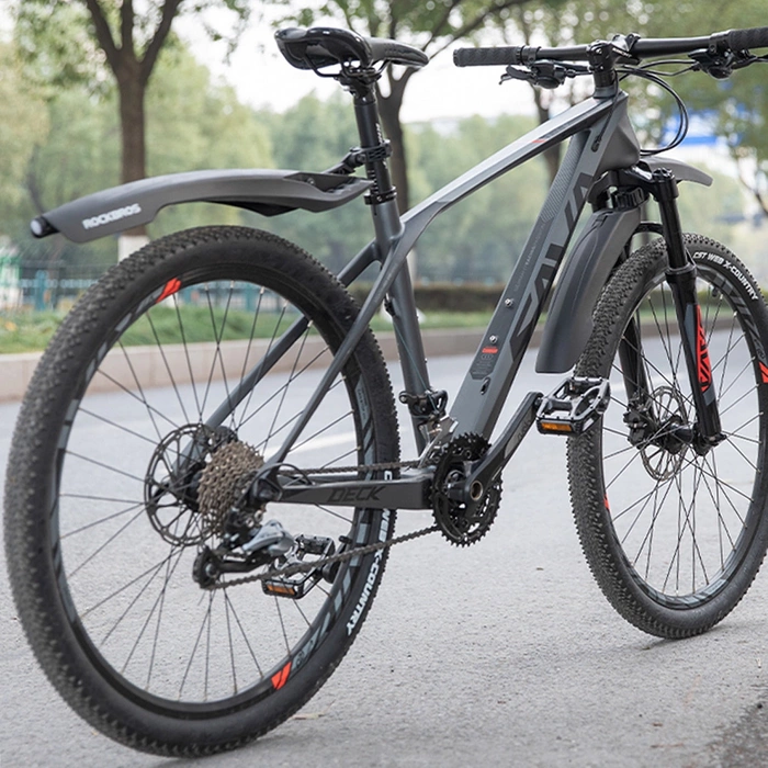 Garde-boue Rockbros DNB8001 avec lumière LED rouge - noir