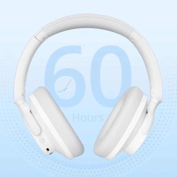 Tronsmart SOUNFII Q20S Hybrid ANC Wireless Headphones with Active Noise Cancelling - White