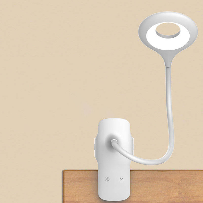 Wireless LED reading lamp with clip + white micro USB cable