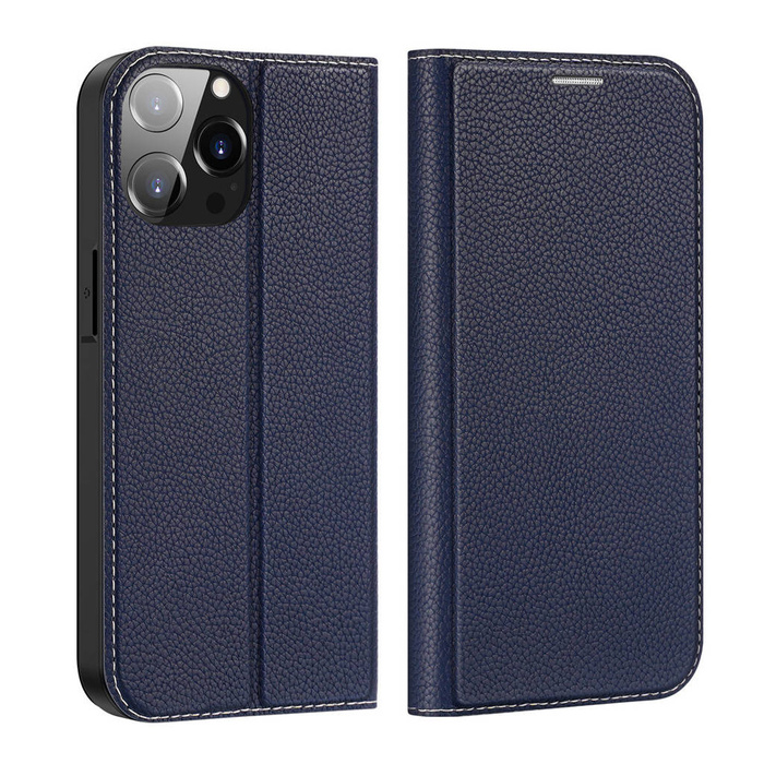 Dux Ducis Skin X2 para iPhone 14 Pro Max con solapa magnética azul