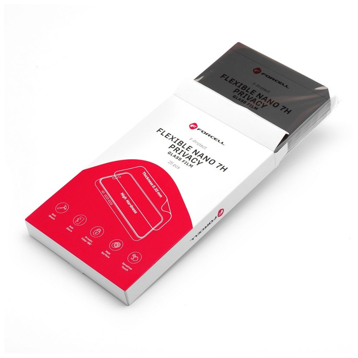 Folia hybrydowa nano glass do cięcia do plotera Forcell F-Protect Flexible NANO 7H PRIVACY 196 x 125 mm 25 sztuk