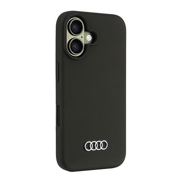 Audi Silicone Case iPhone 16 6.1"czarny/black hardcase AU-LSRIP16-Q3/D1-BK
