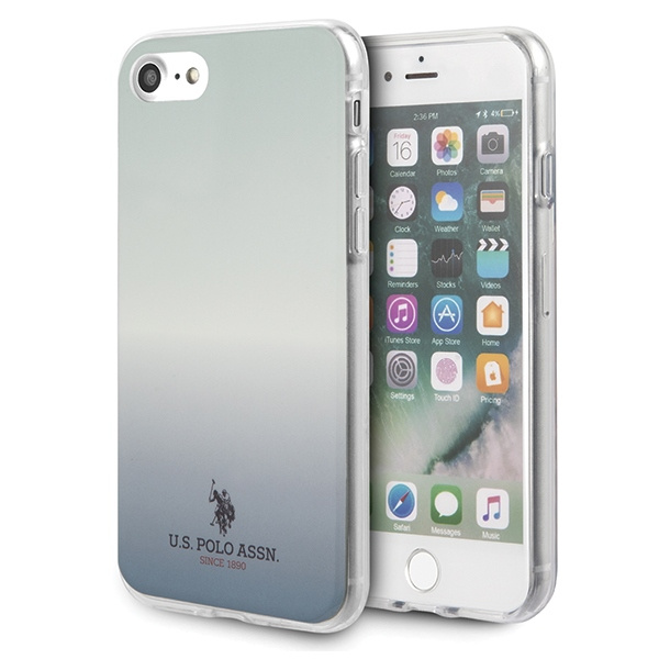 Puzdro US POLO Apple iPhone 7 8 SE 2020 Gradient Pattern Collection Blue Case